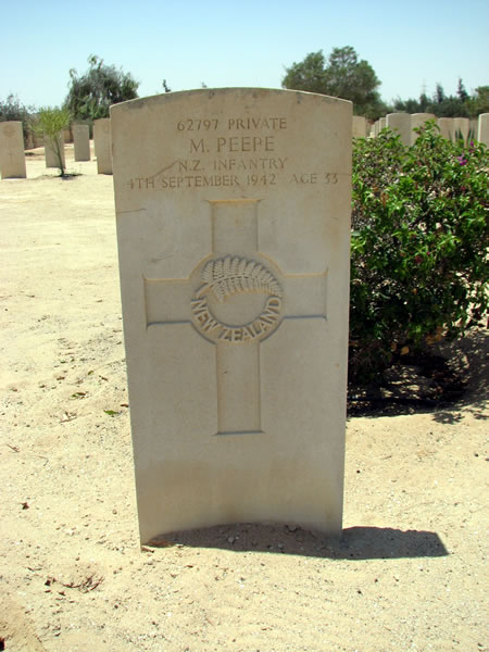 Moses Peepe's grave