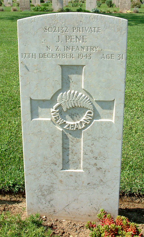 James Pene's grave