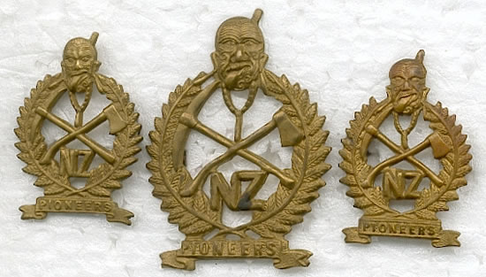 New Zealand Pioneer Battalion badges