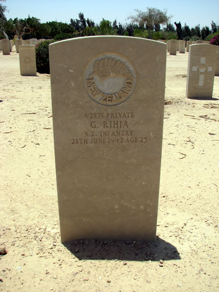 George Rihia's grave