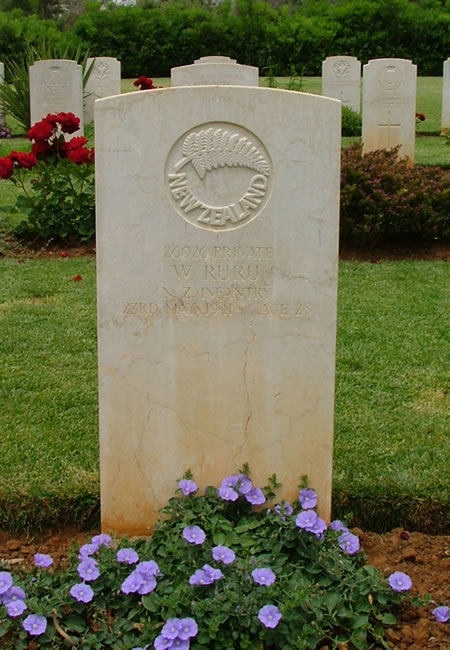 Wiremu Ruru's grave