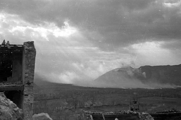 Smokescreen over Cassino, Italy