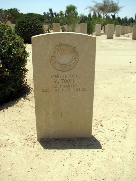Michael Toopi's grave