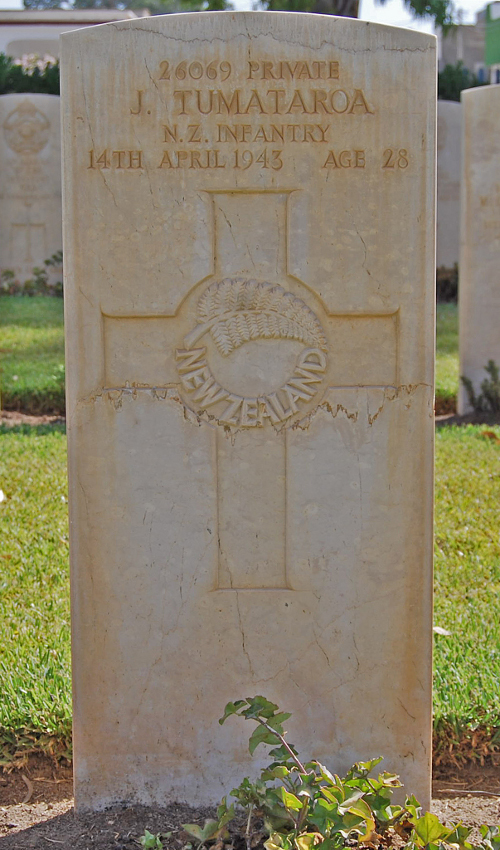 John Tumataroa's grave