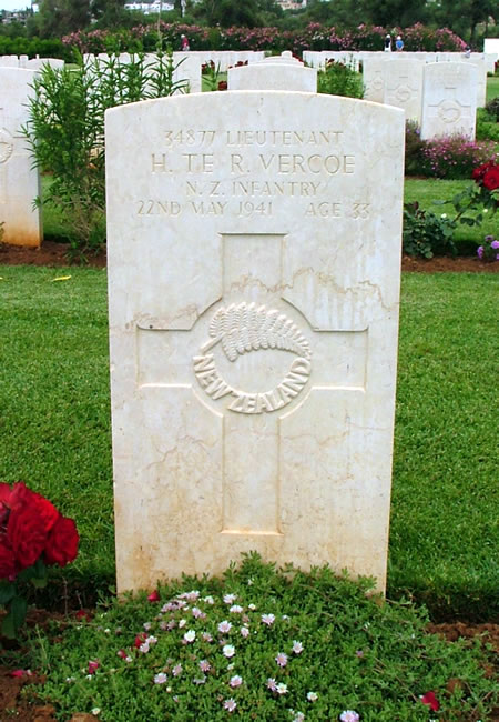 Henry Te Rupe Vercoe's grave
