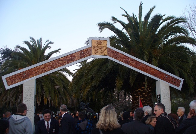 28 Māori Batttalion waharoa, Anzac Park, Nelson