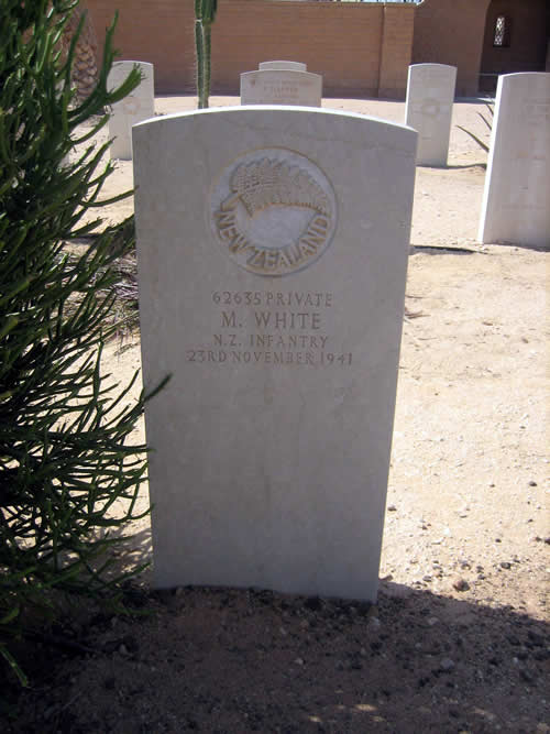 Mark White's grave