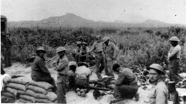 Tending wounded near Takrouna