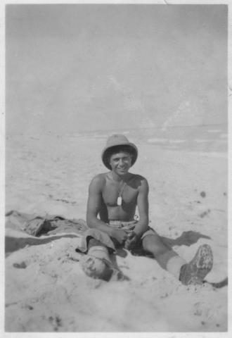Hinga Grant taking a break by the sea