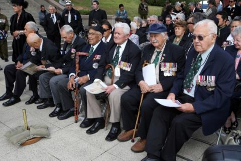 Veterans at official closing ceremony