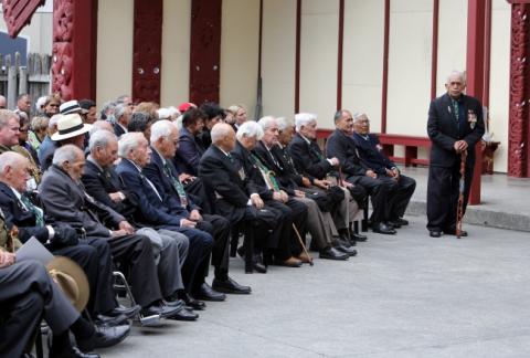 Veterans at Pipitea Marae