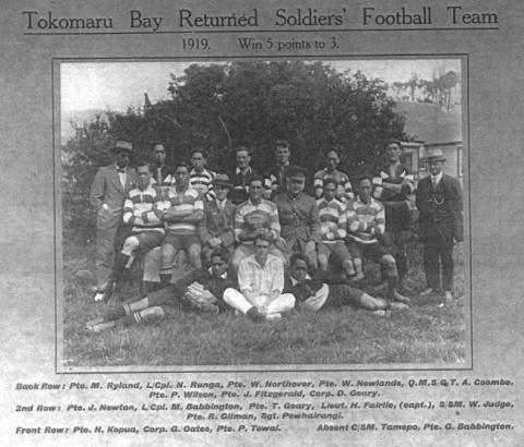 A posed photo of a rugby team. 