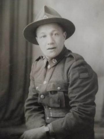 A Māori man in a military uniform