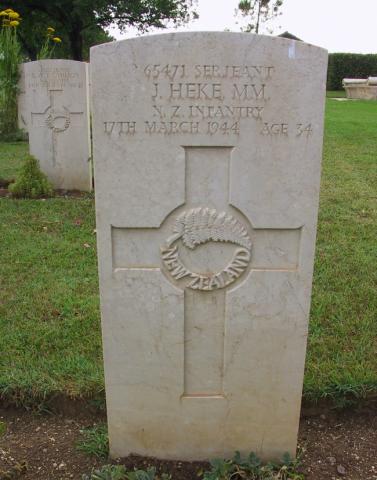 Grave of Sgt J Heke MM