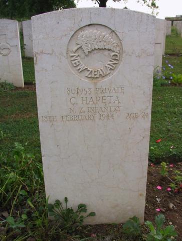 Grave of Pte C Hapeta