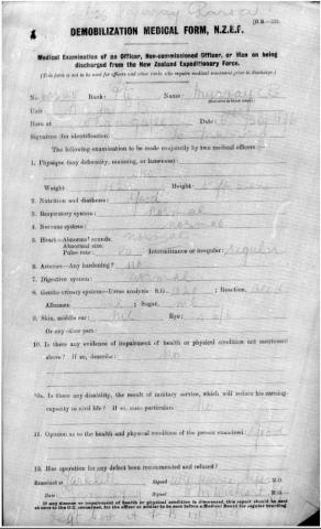 demobilization Medical Form for Raroa Murrray