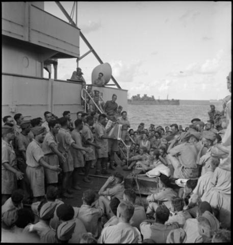 Maori Battalion Entertaining Other NZ Division Fellows..