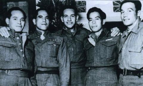 B Company soldiers at a dance hall in Florence, 1945
