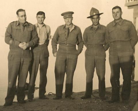 Dyer and Driver Mehaka Rewi with Frank Wilson, Driver Wright, Jim Collins
