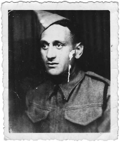 Head and shoulders portrait of a solider.