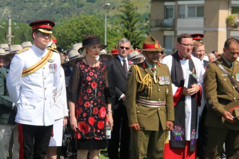 Dignitaries at 70th commemorations, Cassino
