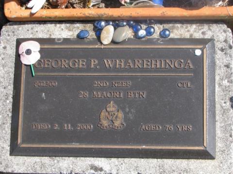 Corporal George P WHAREHINGA 802300