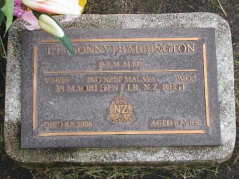 Warrant Officer 1st Class Tuhaka Teihanga BABBINGTON 