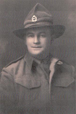 Head and shoulders portrait of a solider