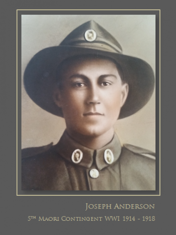 Joseph Anderson WWI 5th Maori Contingent
