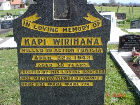 Kapi Wirihana Kohatu maumahara, Ngahutoitoi Paeroa