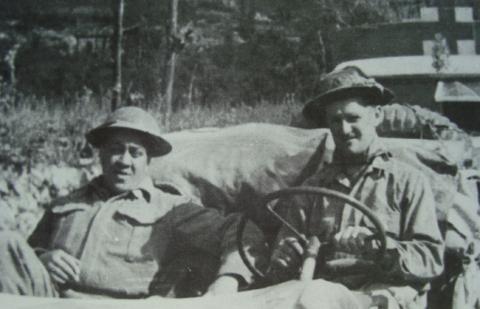 Padre Wi Hauata and Norman Perry at Cassino 44.