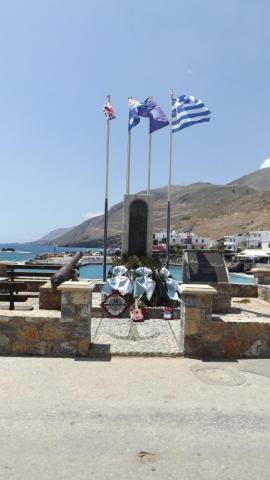 Memorial at Sfakia, southern Crete, Greece