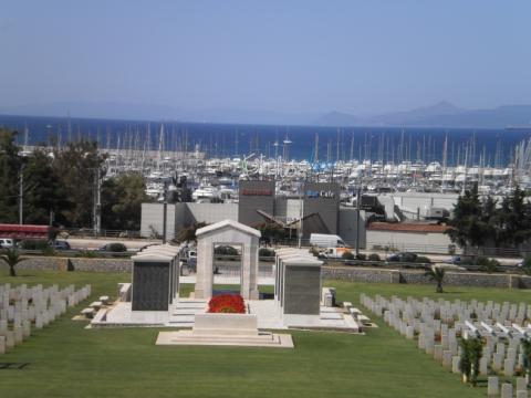 Athens War Memorial Wall in Athens War Cemetary