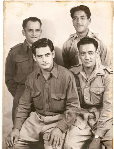 William Macken (left rear) others are unidentified 