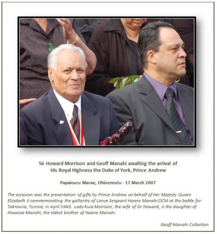 Sir Howard Morrison and Geoff Manahi 17 Mar 2007