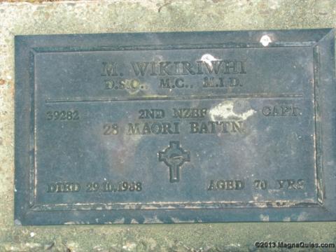 Captain Matarehua WIKIRIWHI D.S.O., M.C., M.I.D.