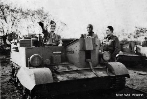 Thomas Ruka in the bren carrier