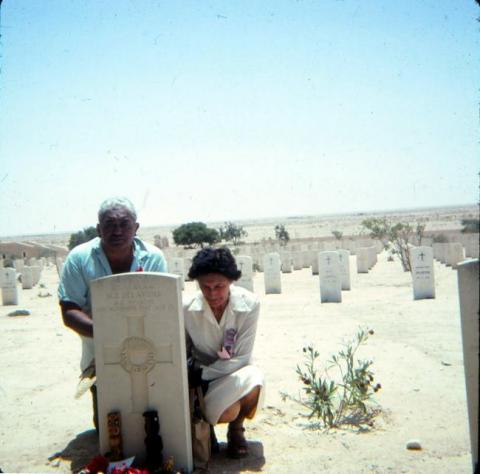 Kani Koopu & Parerimu Marsden visit their cousin Maui Delamere's grave in 1977