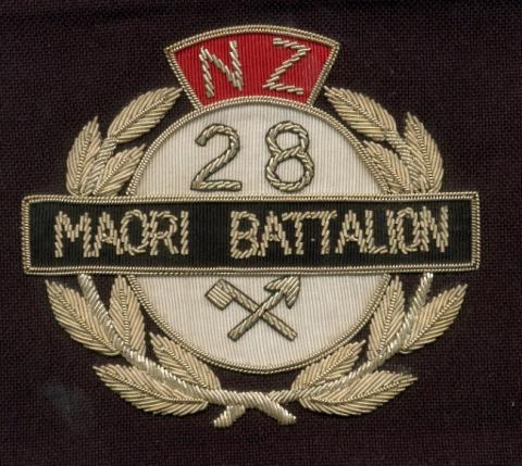Maori Battalion association bullion blazer badge
