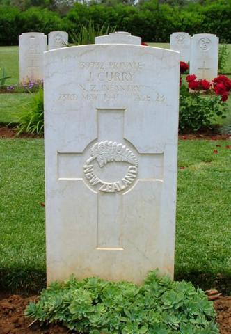 John Curry's grave