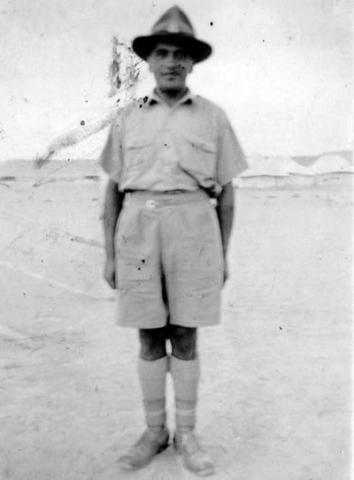 Mitai Simmonds in the desert