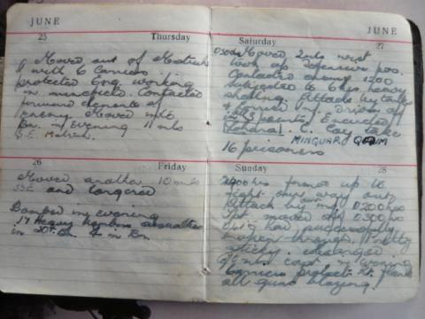 E V Hayward personal diary 1942-minqar qaim..all guns blazing!!