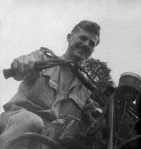 Captain McConnell and his bike