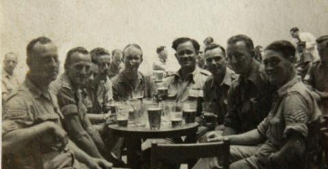 Martin McRae (DCM) with a group of No.2 Commando