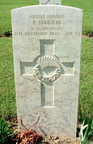 A white tombstone