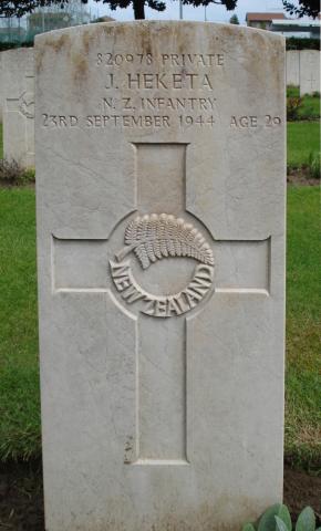John Heketa's grave