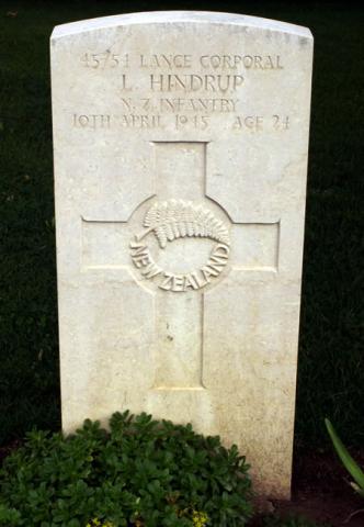 Leonard Hindrup's grave