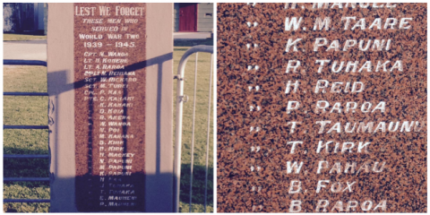 Memorial at Hinepare marae