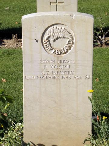 Rapata Koopu's grave