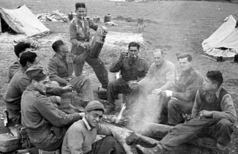 Troops relaxing at LOB Camp